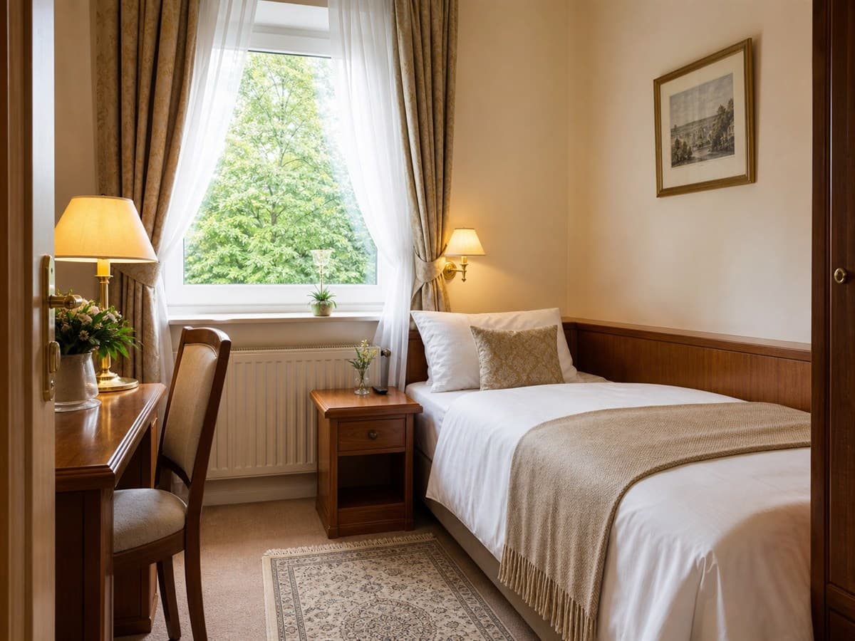 Einzelzimmer im Hotel Luma